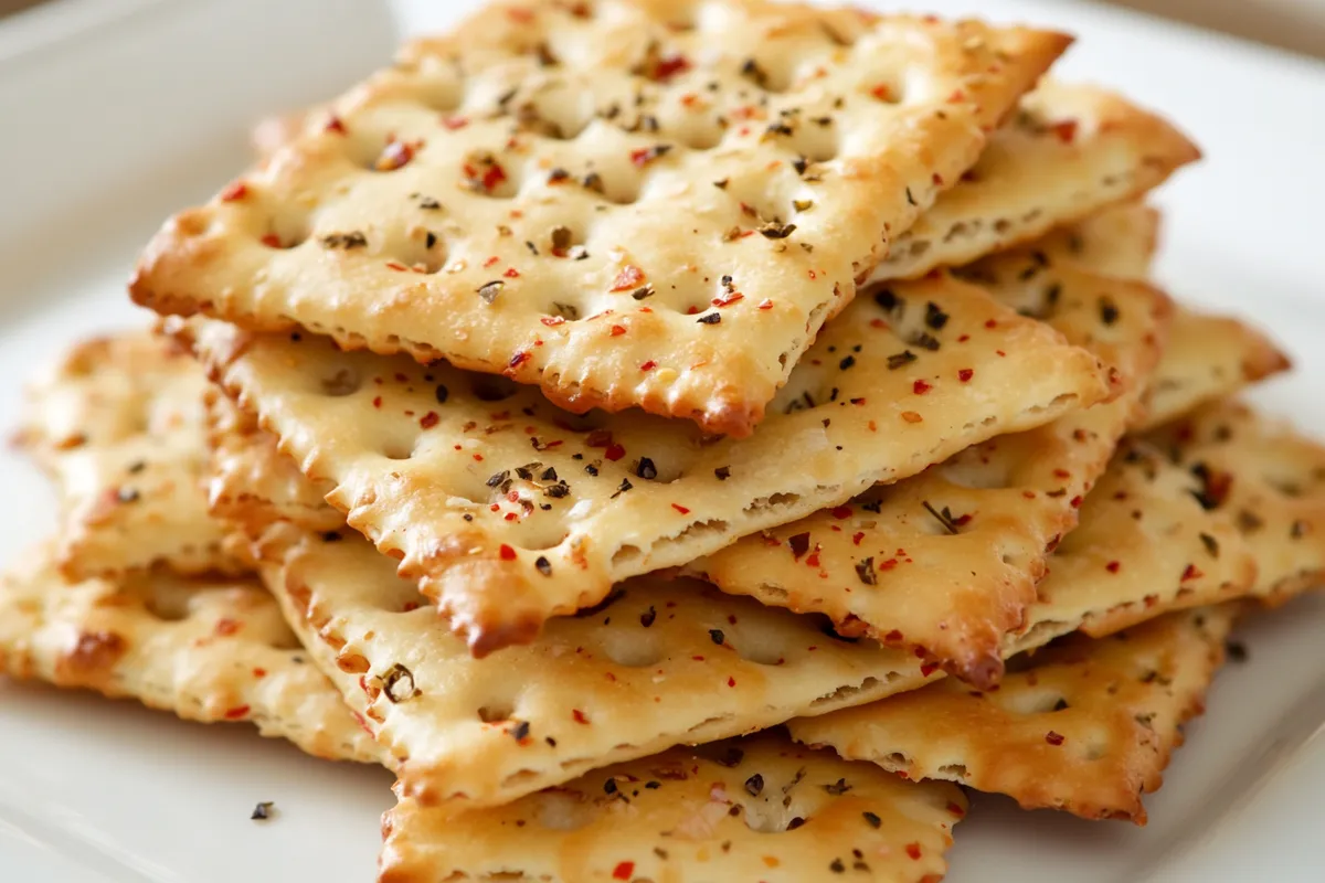 Tips for Alabama Firecrackers Ingredients: - 1 12 oz. box of crackers saltine or Ritz style - cup olive oil - 2 tablespoons Italian seasoning - 3 tablespoons chili flakes 