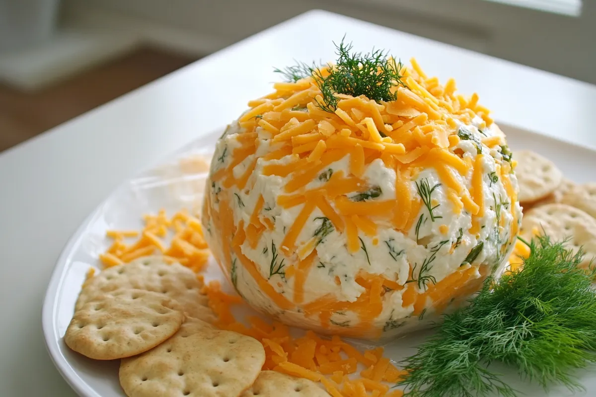 Tips for Dill Pickle Cheese Ball Recipe 燎勒 Ingredients: - Cheeseball: - 16 ounces cream cheese softened 燎 - 4 tablespoons sour cream - teaspoon garlic powder - 1 teaspoon lemon juice - Salt and pepper to taste 蓼 - 1 cup shredded cheddar cheese 燎 - 1 cups chopped dill pickles 勒 - 2 tablespoons fresh chopped dill - Coating: - cup shredded/chopped cheddar cheese 燎 - 1 tablespoon fresh chopped dill - 1 teaspoon lemon zest Instructions: 1. Using a hand mixer, combine the cream cheese, sour cream, garlic powder, lemon juice, salt, and pepper. Mix for 1-2 minutes or until smooth and fluffy. Stir in shredded cheddar, pickles, and fresh dill. 燎 2. Lay two long strips of plastic wrap in an X shape on a flat surface. Spoon the cream cheese mixture into the center. Bring up the edges of the plastic wrap and close at the top, tightening to form the cheese ball shape. Refrigerate and chill for at least 2 hours or until firm. 流 3. Spread shredded/chopped cheddar, fresh dill, and lemon zest in an even layer on a flat surface. Unwrap the chilled cheese ball and roll it onto the toppings to coat. Gently press the toppings into any uncovered spots. 燎 4. Transfer the cheese ball to a platter. Serve with crackers. 泌