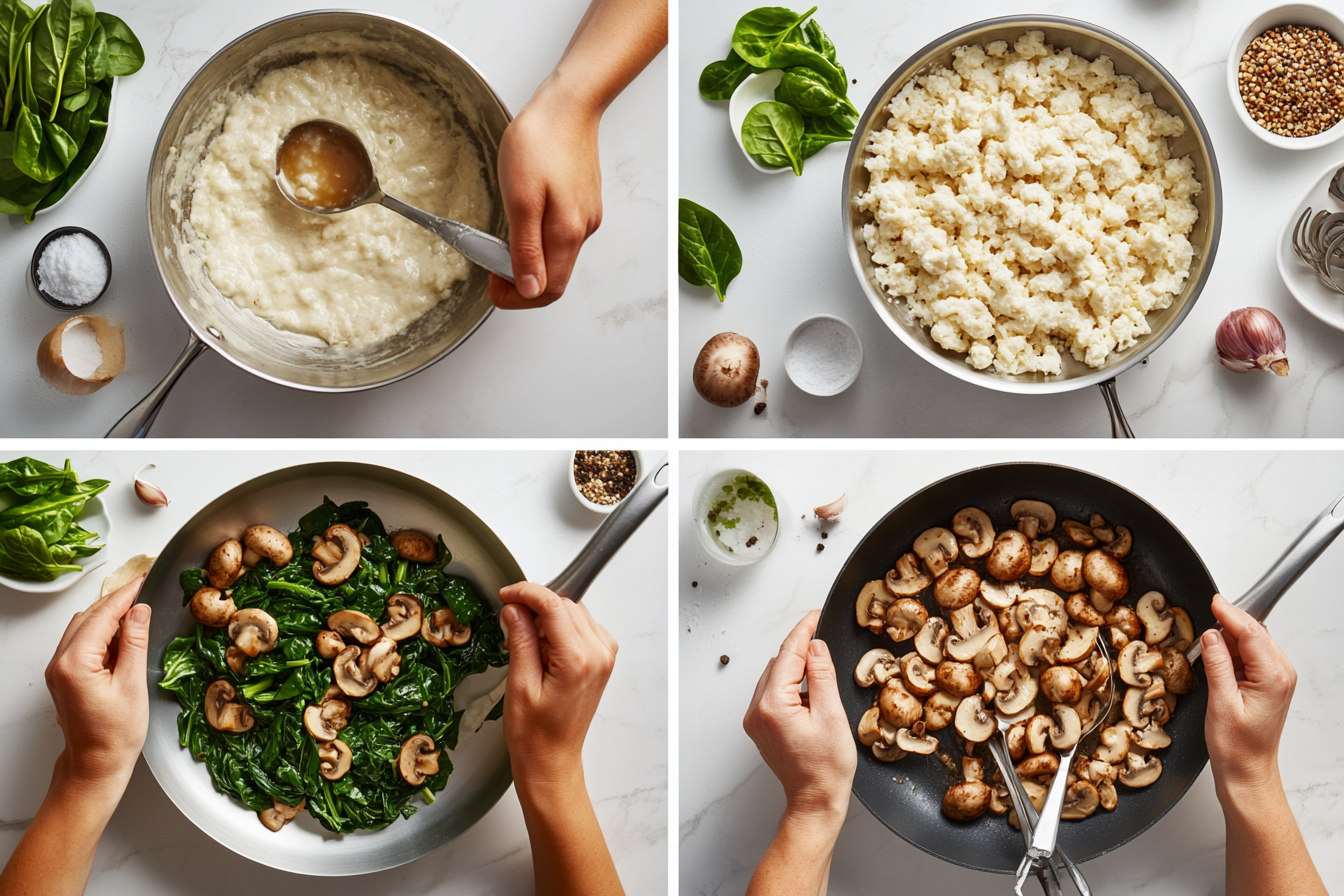 Easy Sauteed Mushrooms with Spinach