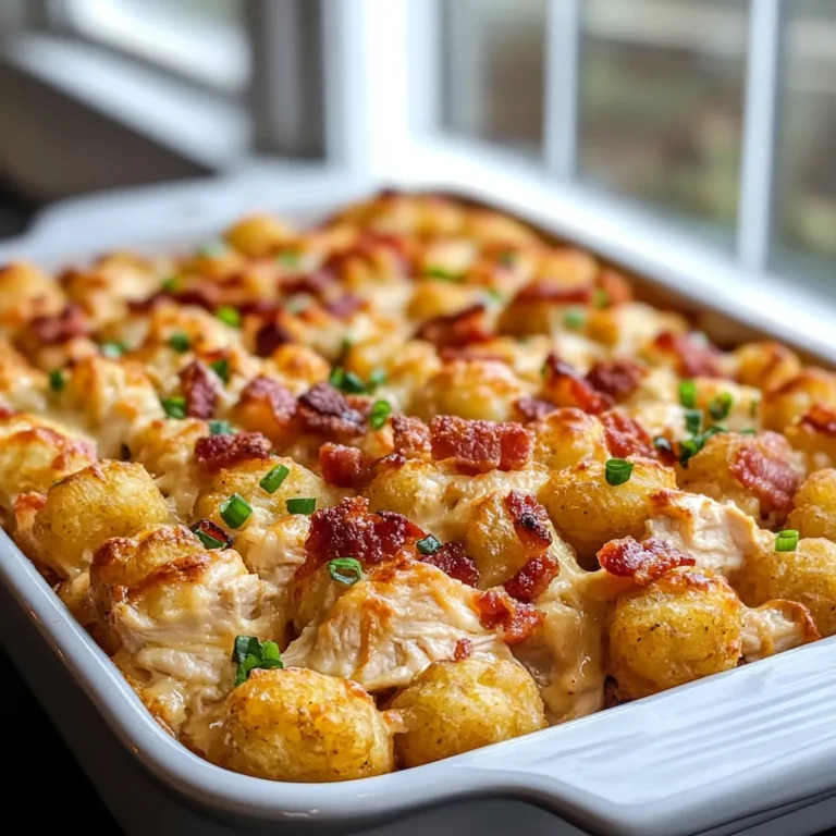 Chicken Bacon Ranch Tater Tot Casserole