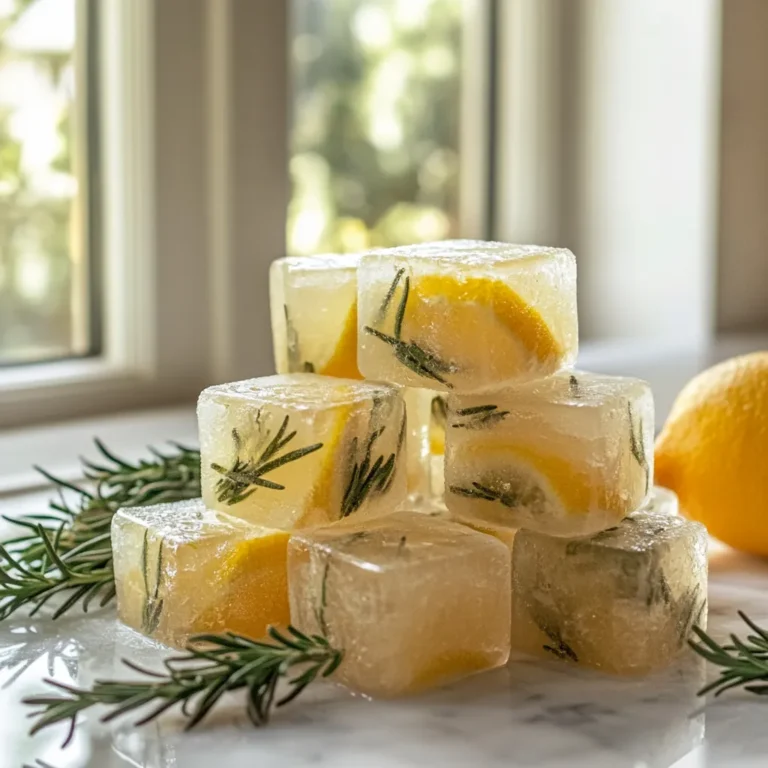 Rosemary citrus ice cubes