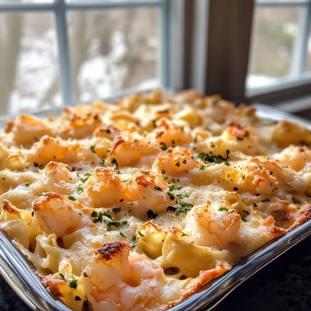 Shrimp Scampi Pasta Bake