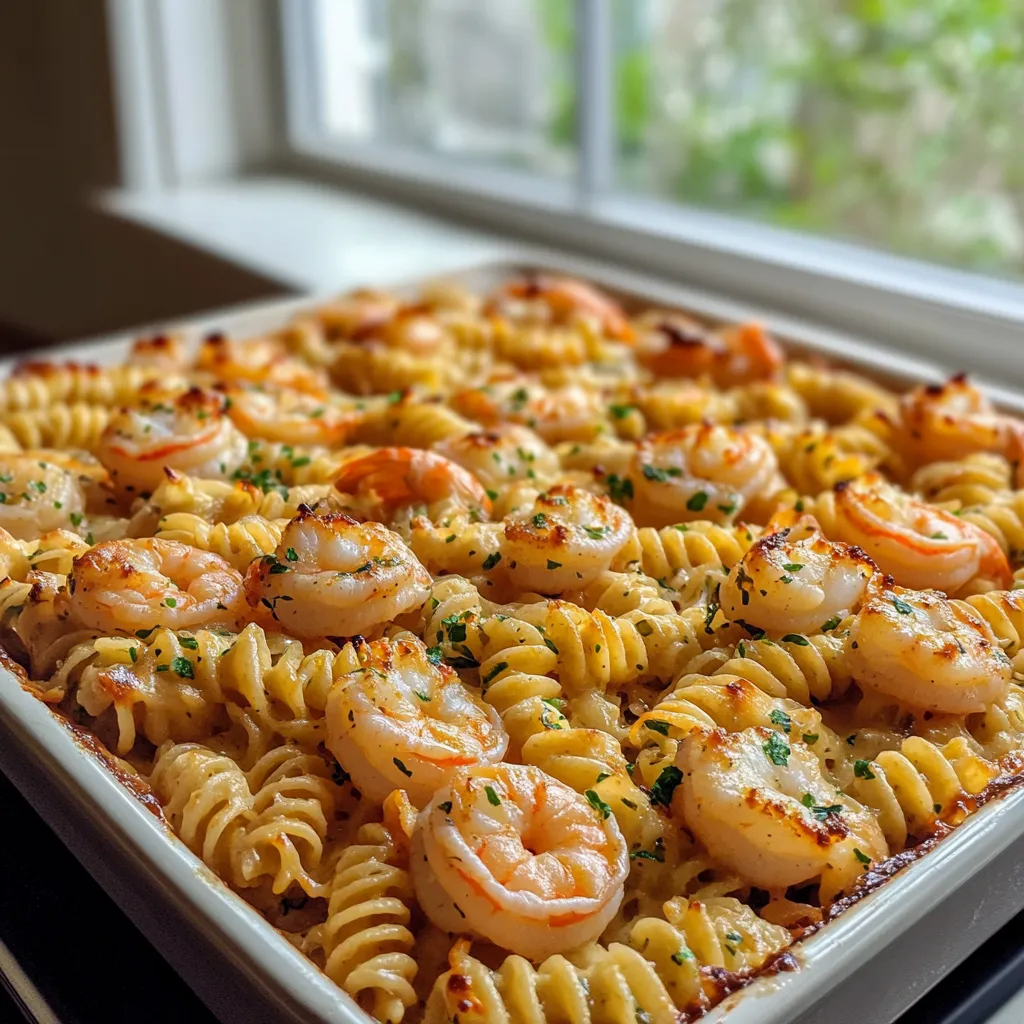 Shrimp Scampi Pasta Bake