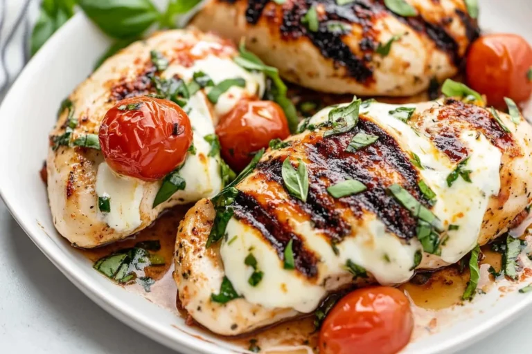 Baked Caprese Chicken with Fresh Basil and Mozzarella
