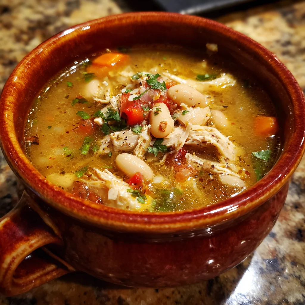 Spicy White Chicken Chili Bowl