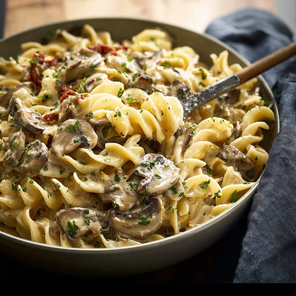 Creamy Garlic Mushroom Pasta