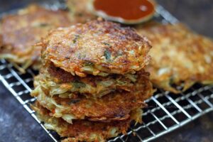 Cabbage Fritters | Crispy Fried or Oven Baked Patties
