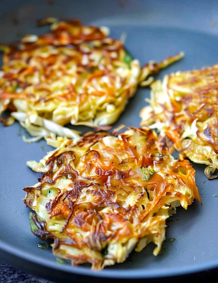 Cabbage Fritters | Crispy Fried or Oven Baked Patties