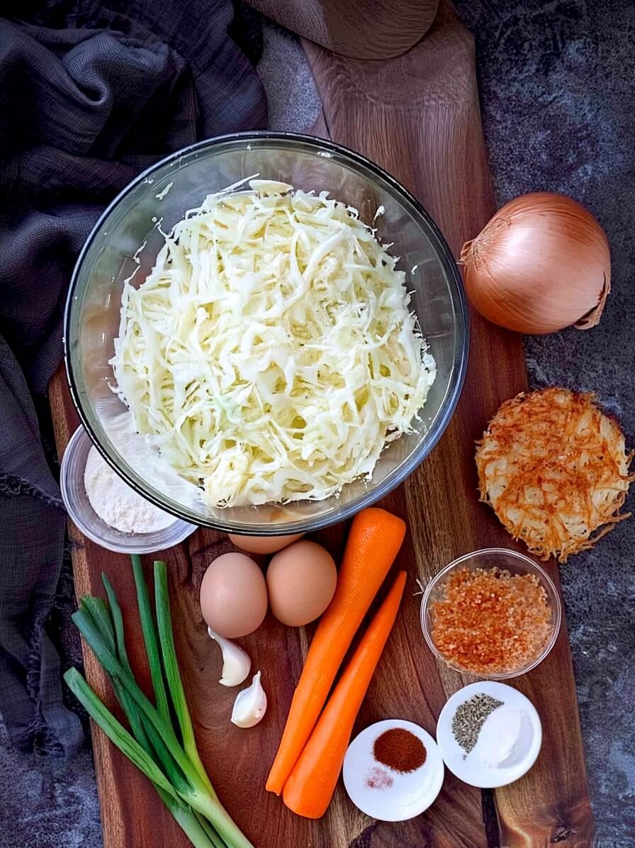 Cabbage Fritters | Crispy Fried or Oven Baked Patties