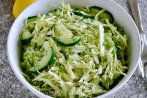 Green Cabbage Cucumber Salad