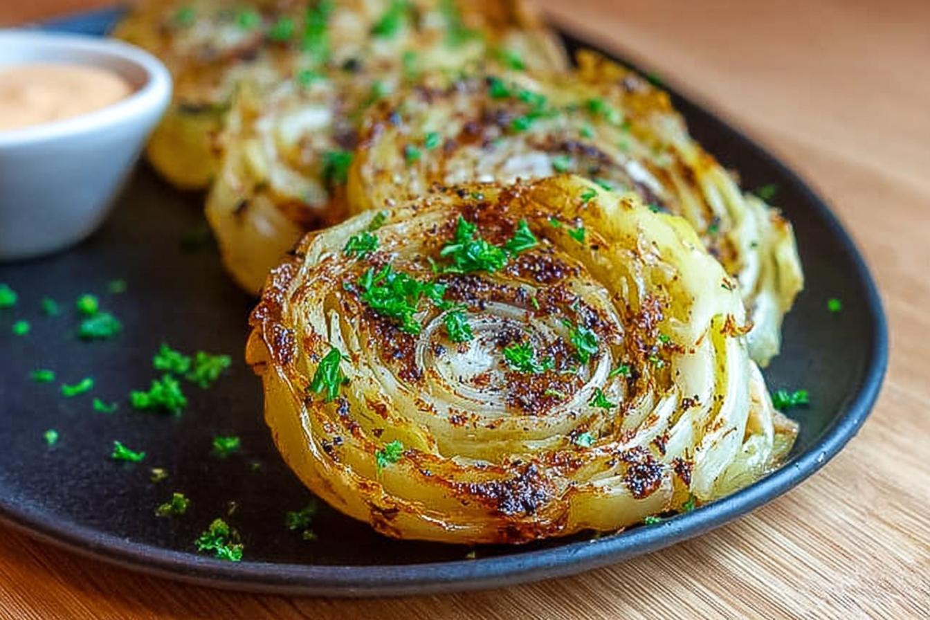 Oven Roasted Garlic Cabbage Steaks