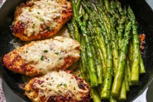 Garlic Parmesan Chicken & Asparagus